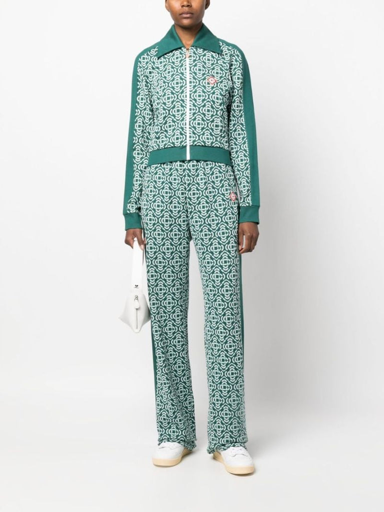 Green Monogram Knitted Track Jacket
