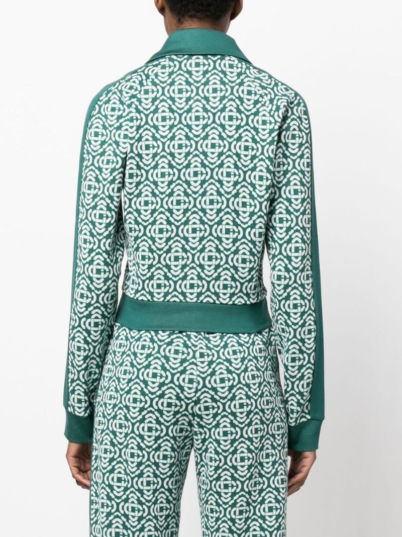 Green Monogram Knitted Track Jacket