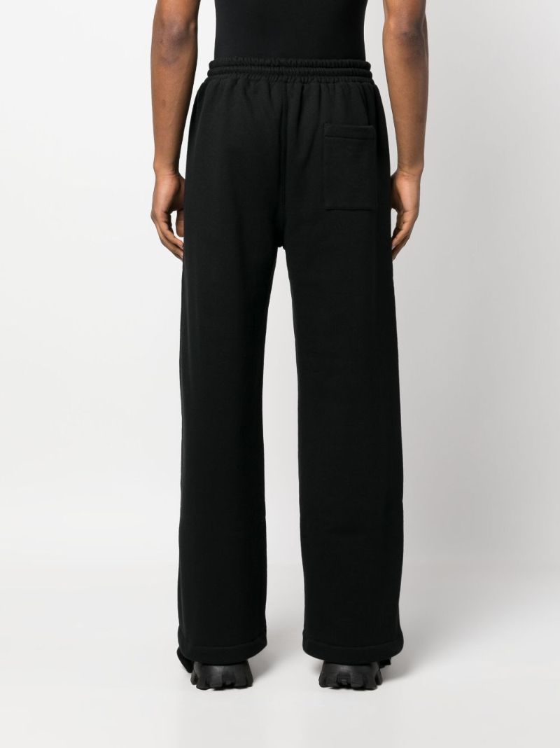 Black Body Stitch Cotton Track Pants