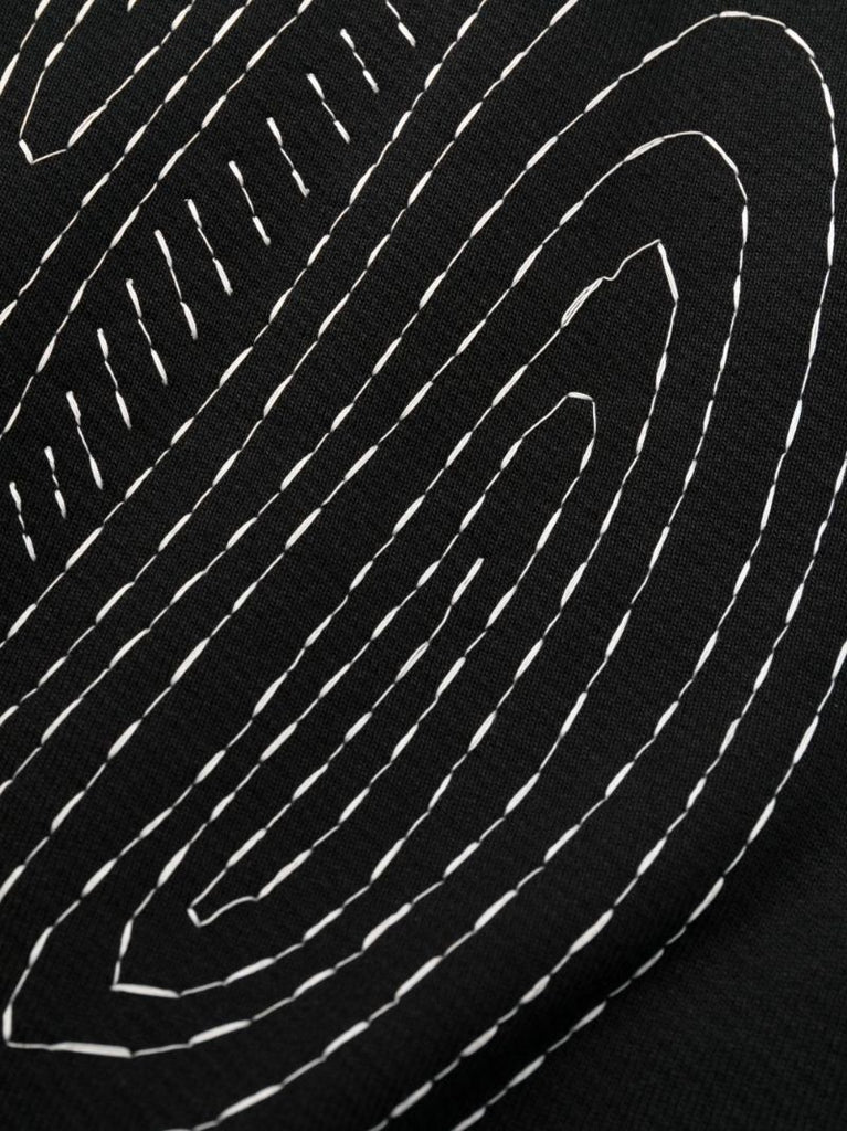 Black Body Stitch Cotton Track Pants