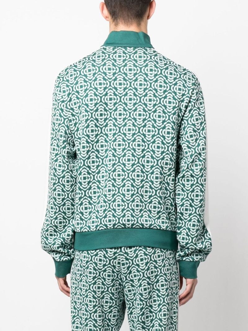 Green Monogram Zip-up Track Jacket