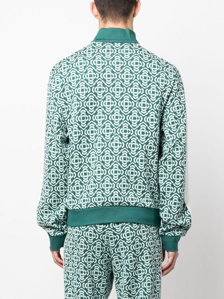 Green Monogram Zip-up Track Jacket