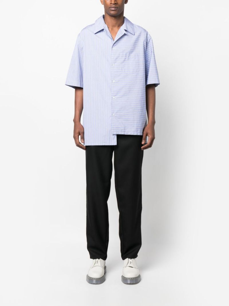Black Mid-rise Straight-leg Trousers