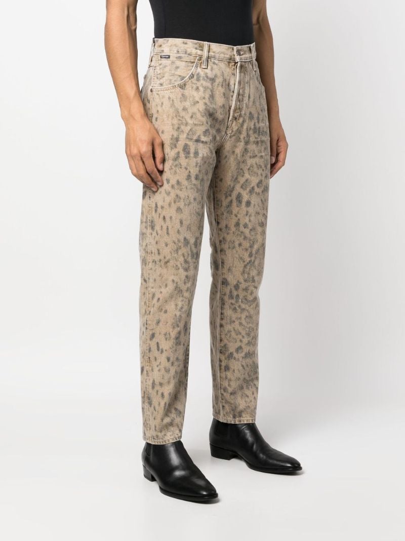 Neutral Leopard Print Jeans