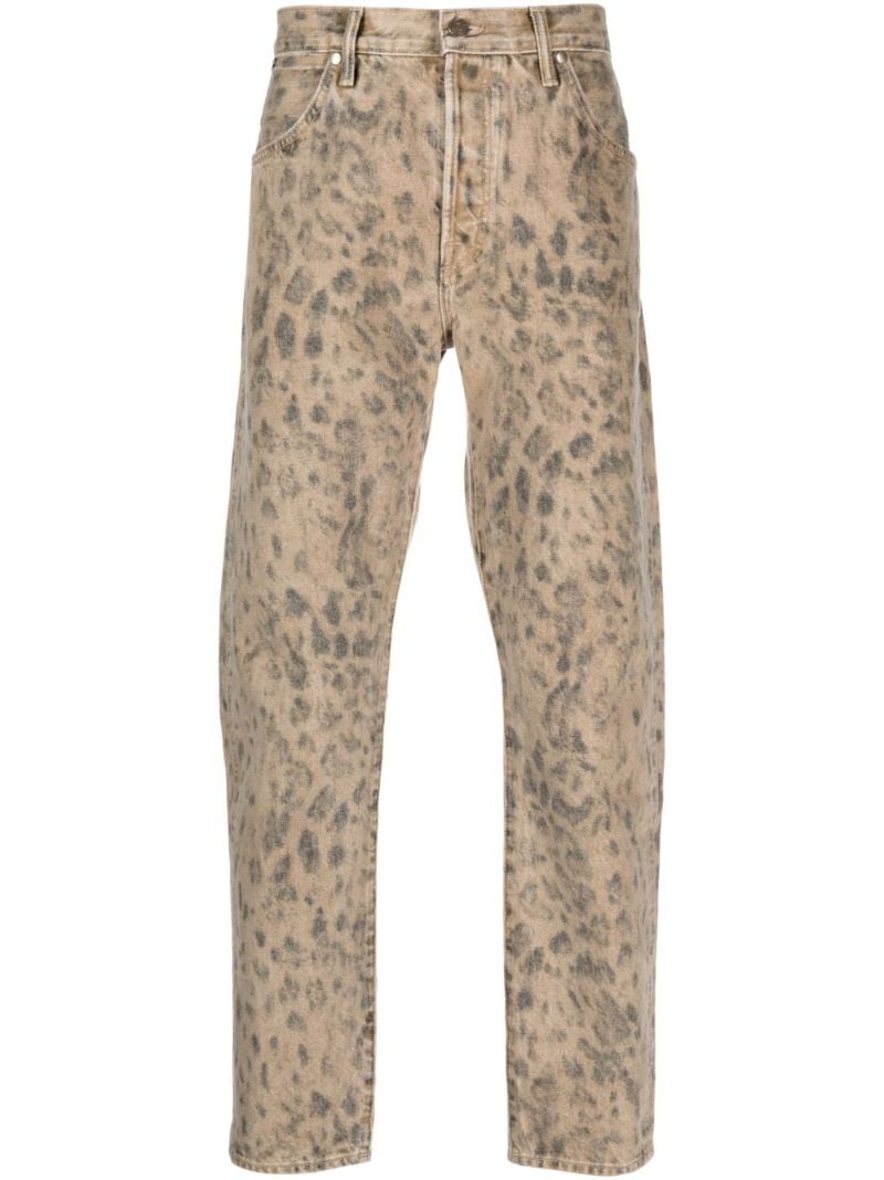 Neutral Leopard Print Jeans