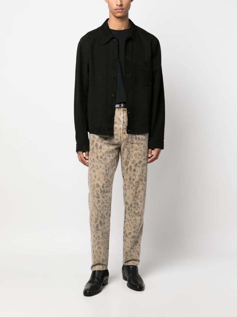 Neutral Leopard Print Jeans
