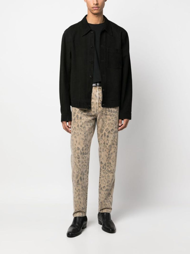 Neutral Leopard Print Jeans