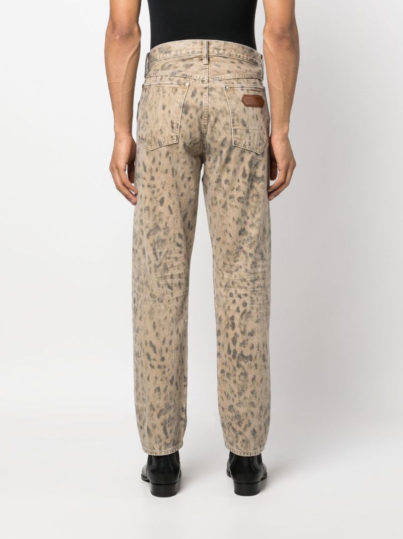 Neutral Leopard Print Jeans