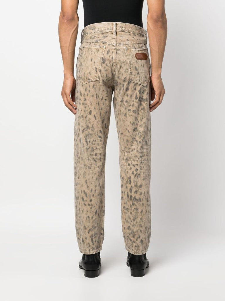 Neutral Leopard Print Jeans