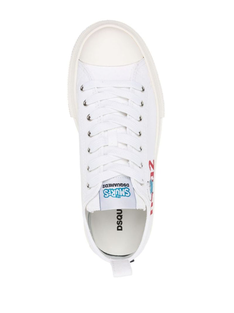 X Smurfs Black Low-top Cotton Sneakers
