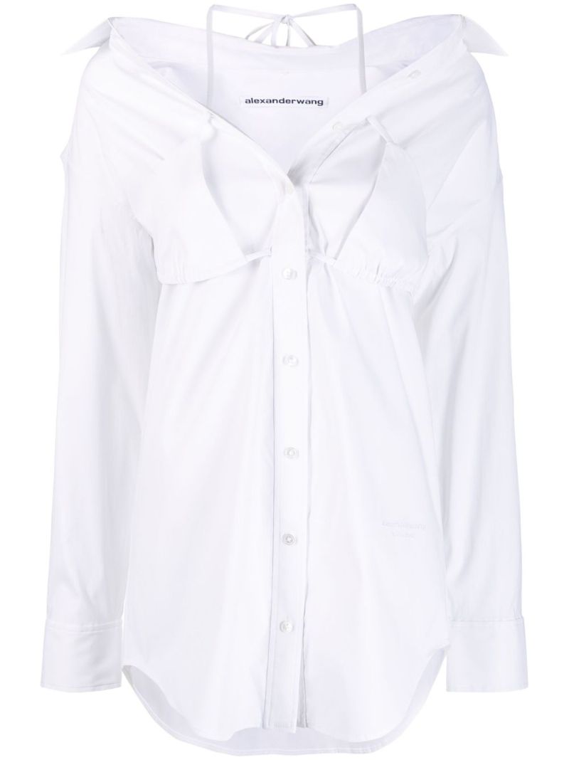 White Layered Long Sleeve Shirt