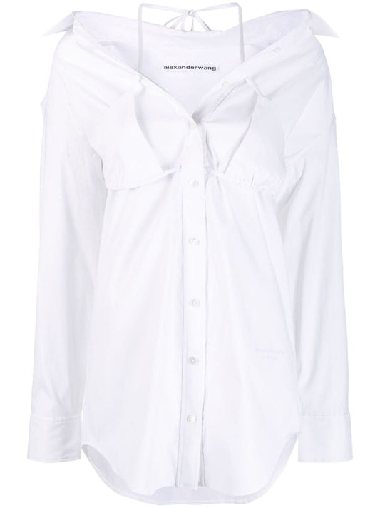 White Layered Long Sleeve Shirt