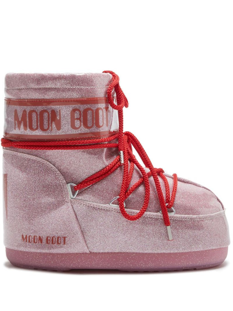 Pink Icon Low Glitter Boots