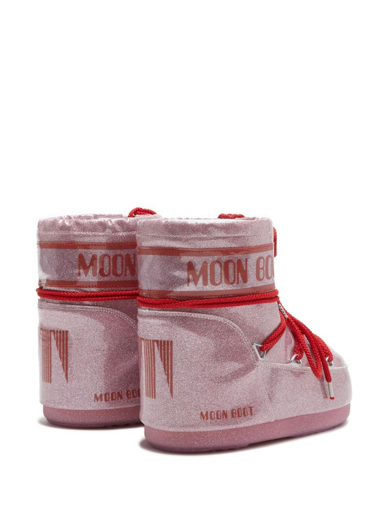Pink Icon Low Glitter Boots