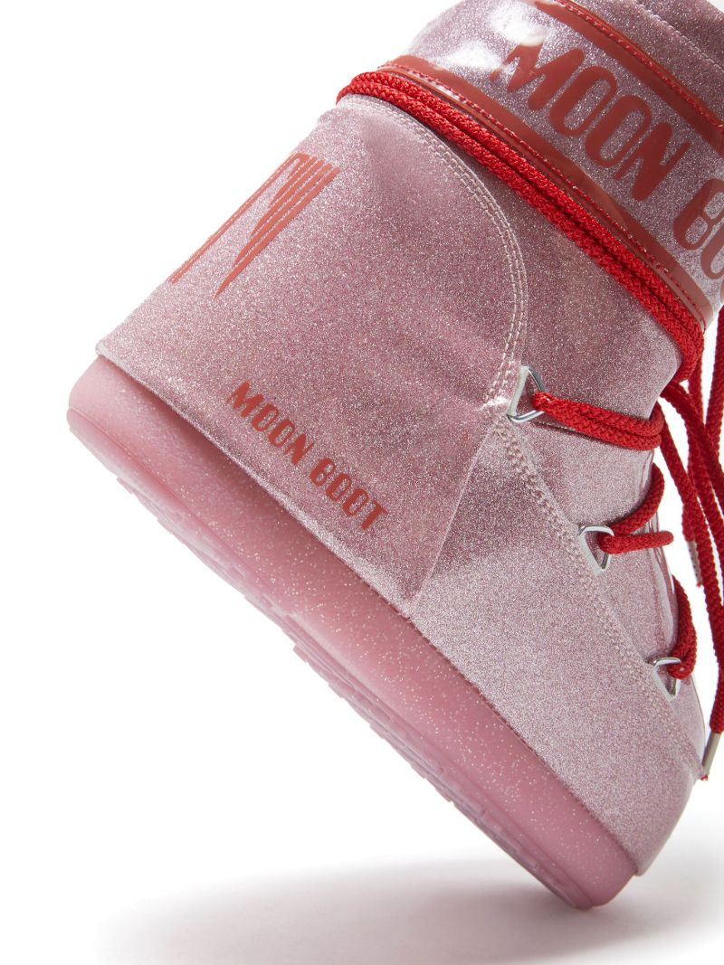 Pink Icon Low Glitter Boots
