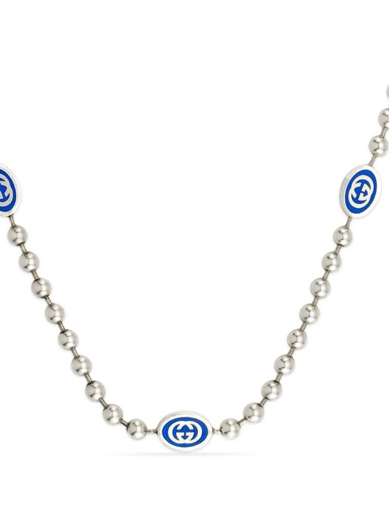 Sterling Silver Interlocking G Necklace
