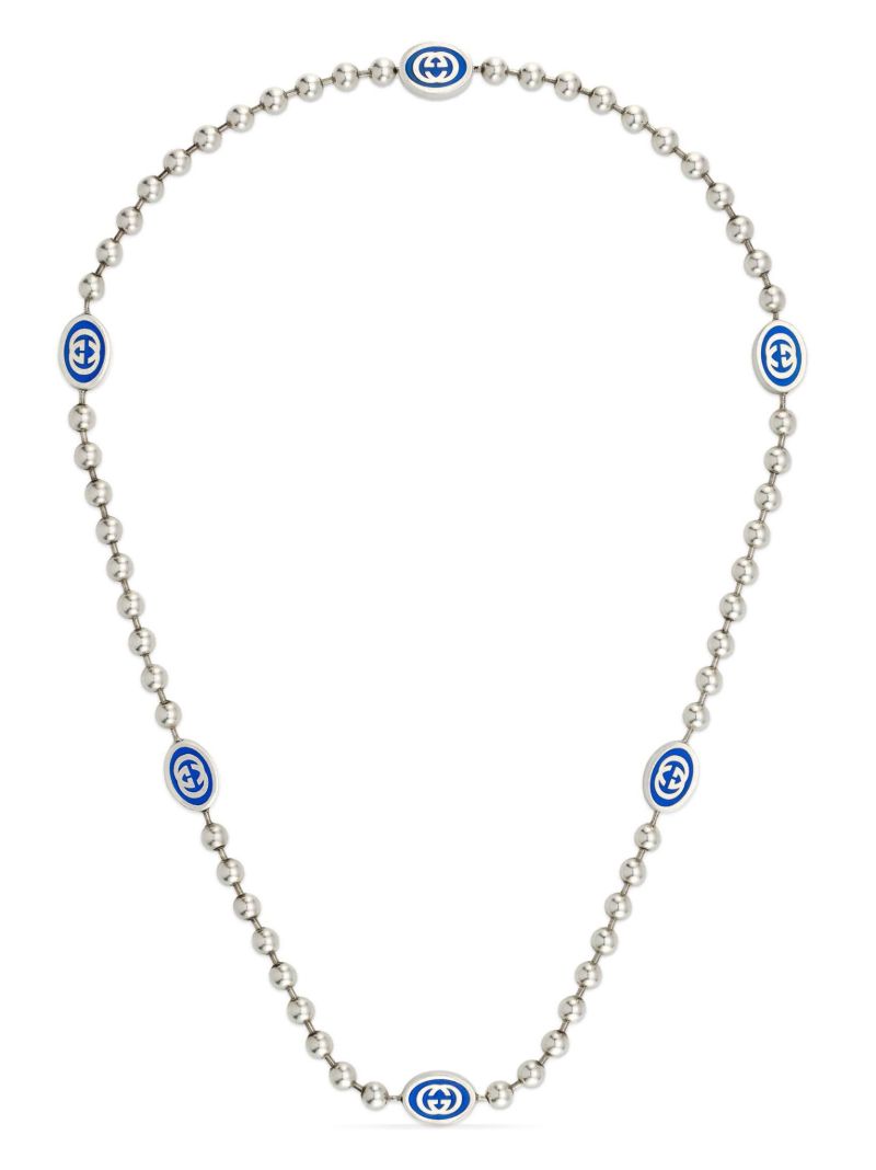 Sterling Silver Interlocking G Necklace