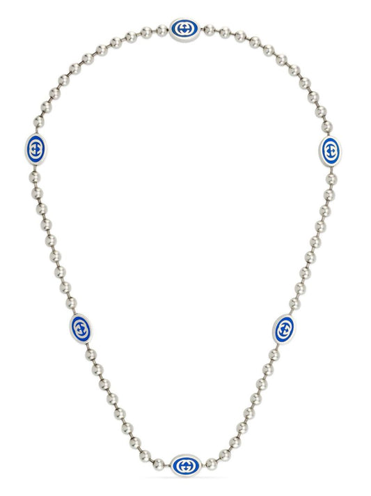 Sterling Silver Interlocking G Necklace