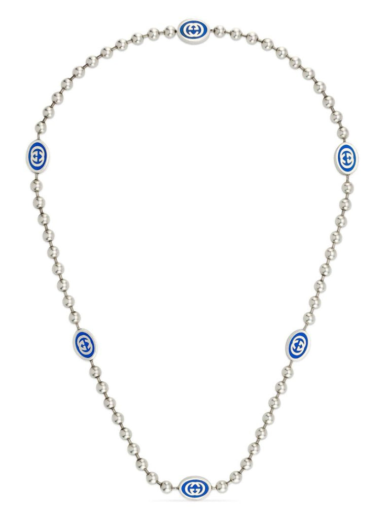 Sterling Silver Interlocking G Necklace