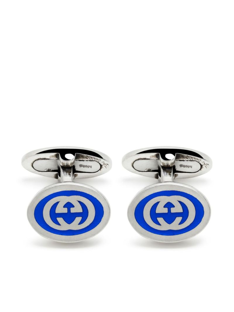 Sterling Silver Interlocking G Cufflinks