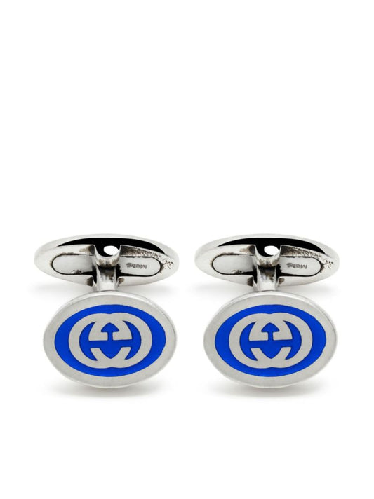 Sterling Silver Interlocking G Cufflinks