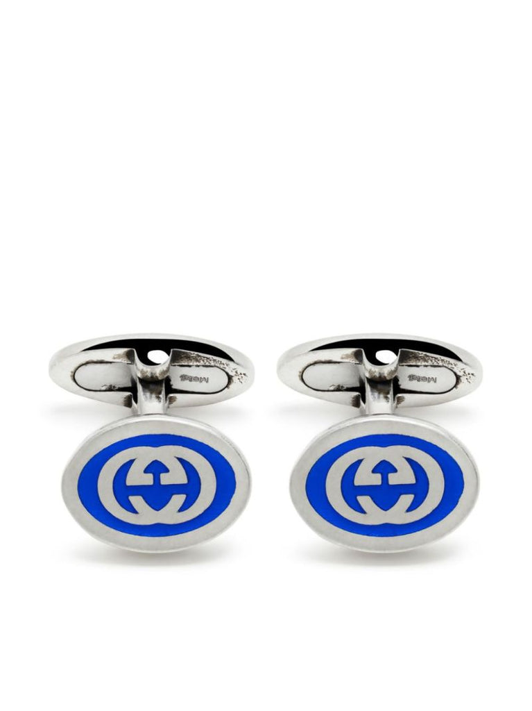 Sterling Silver Interlocking G Cufflinks