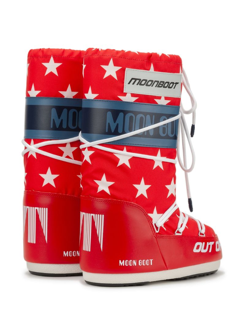 Red Icon Retrobiker Star-print Boots