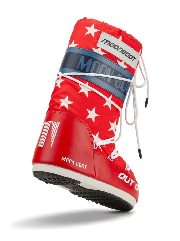 Red Icon Retrobiker Star-print Boots