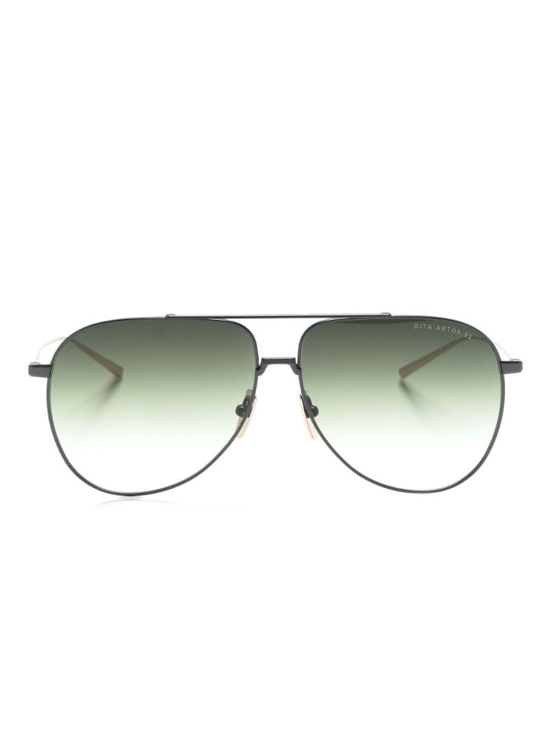 Black Pilot Frame Sunglasses