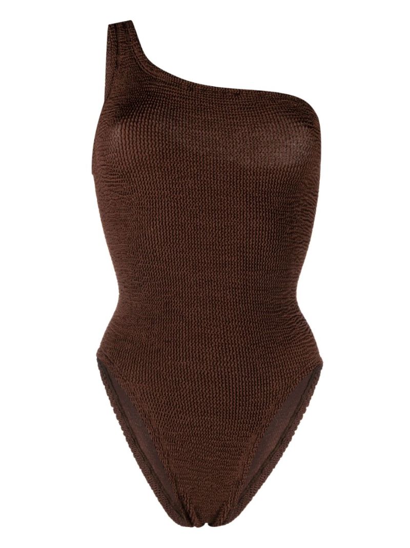 Brown Nancy One-shoulder Swimsuit