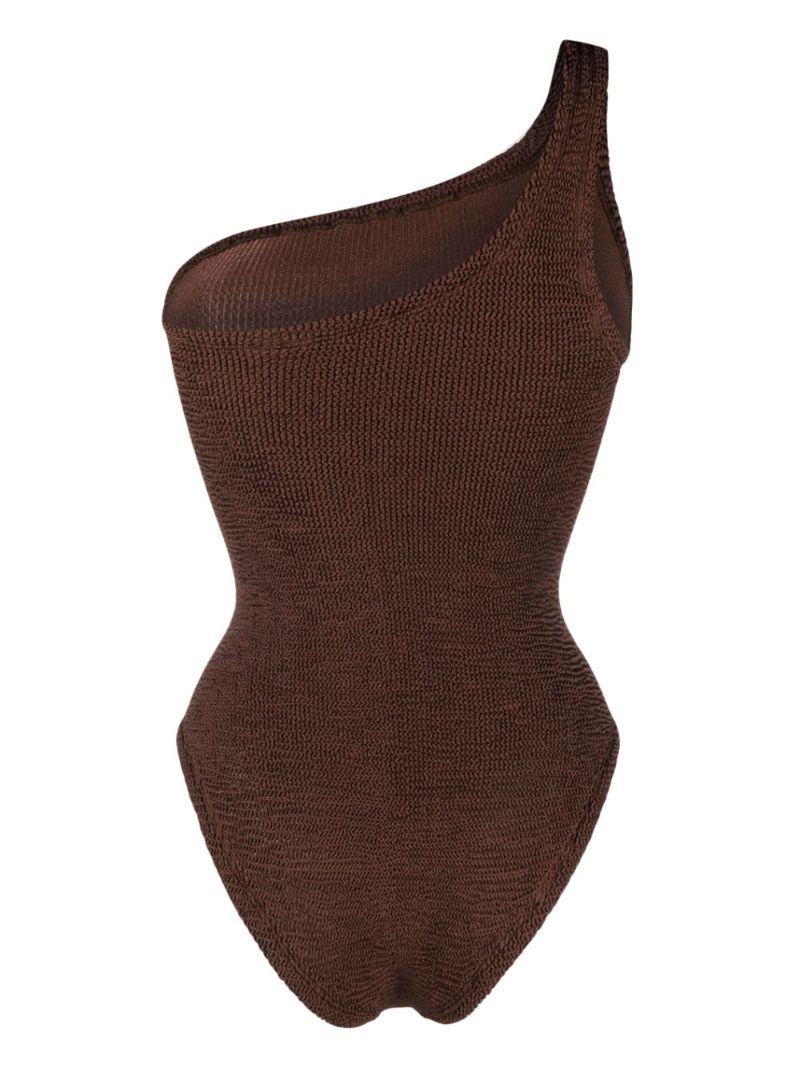 Brown Nancy One-shoulder Swimsuit