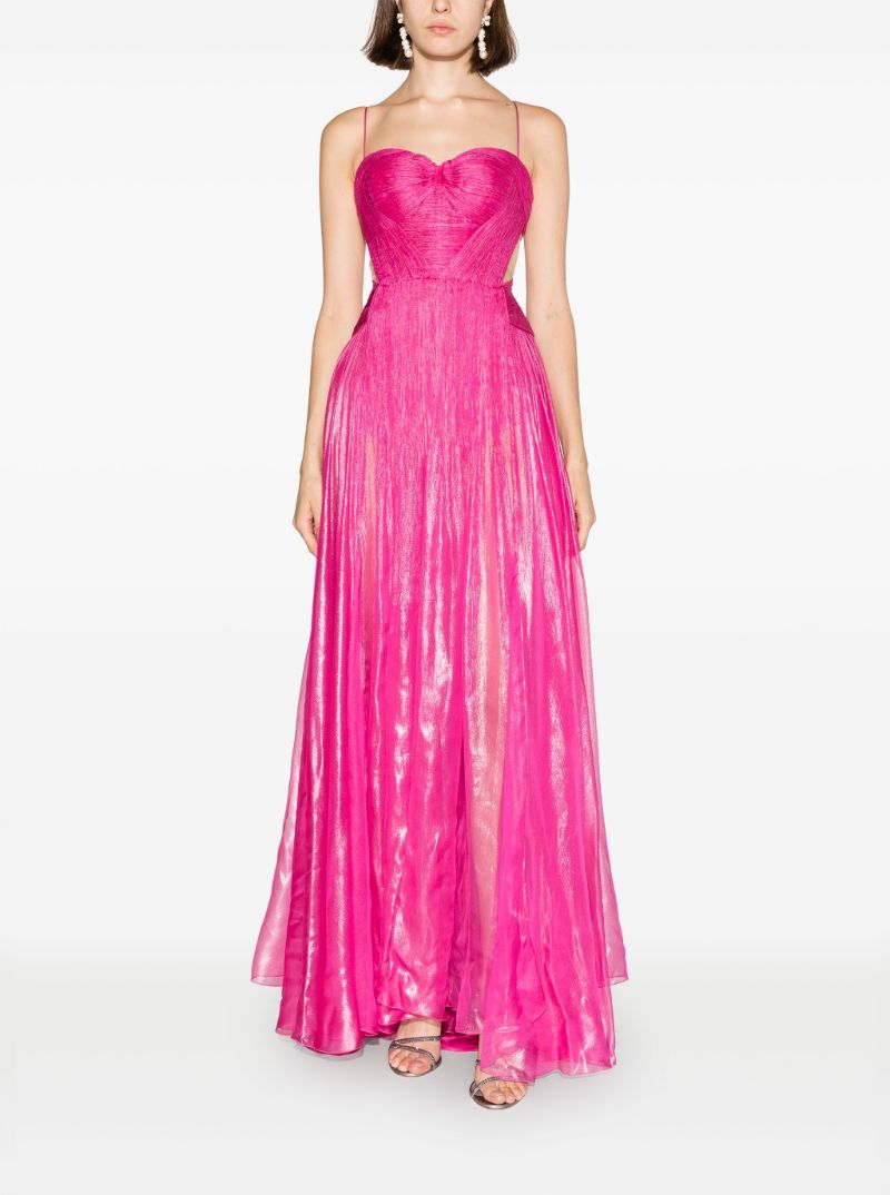 Pink Allar Silk Maxi Dress