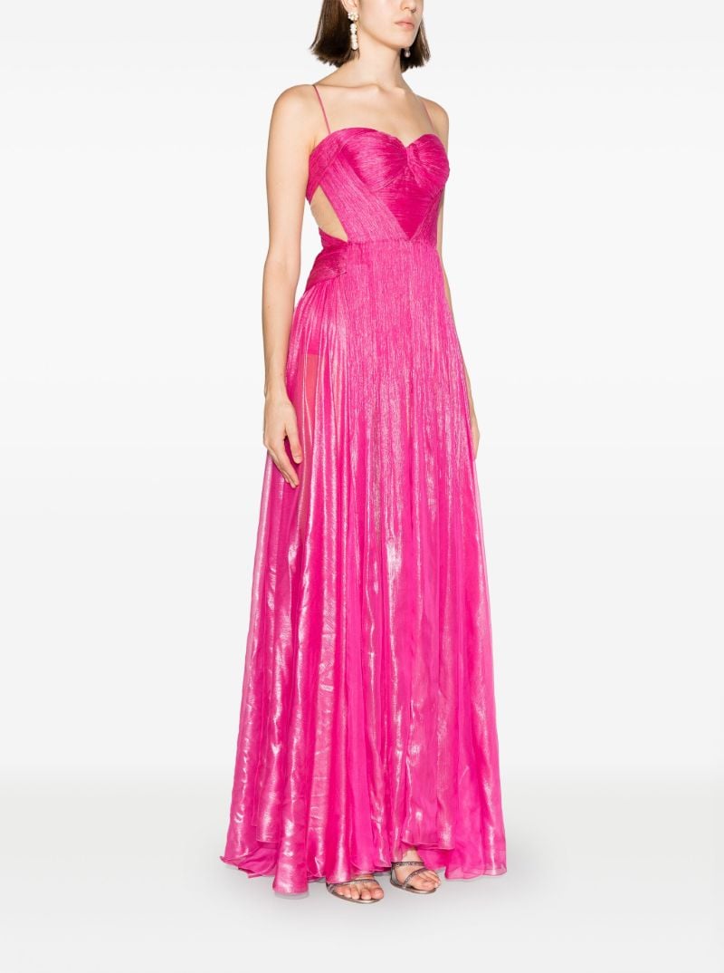 Pink Allar Silk Maxi Dress