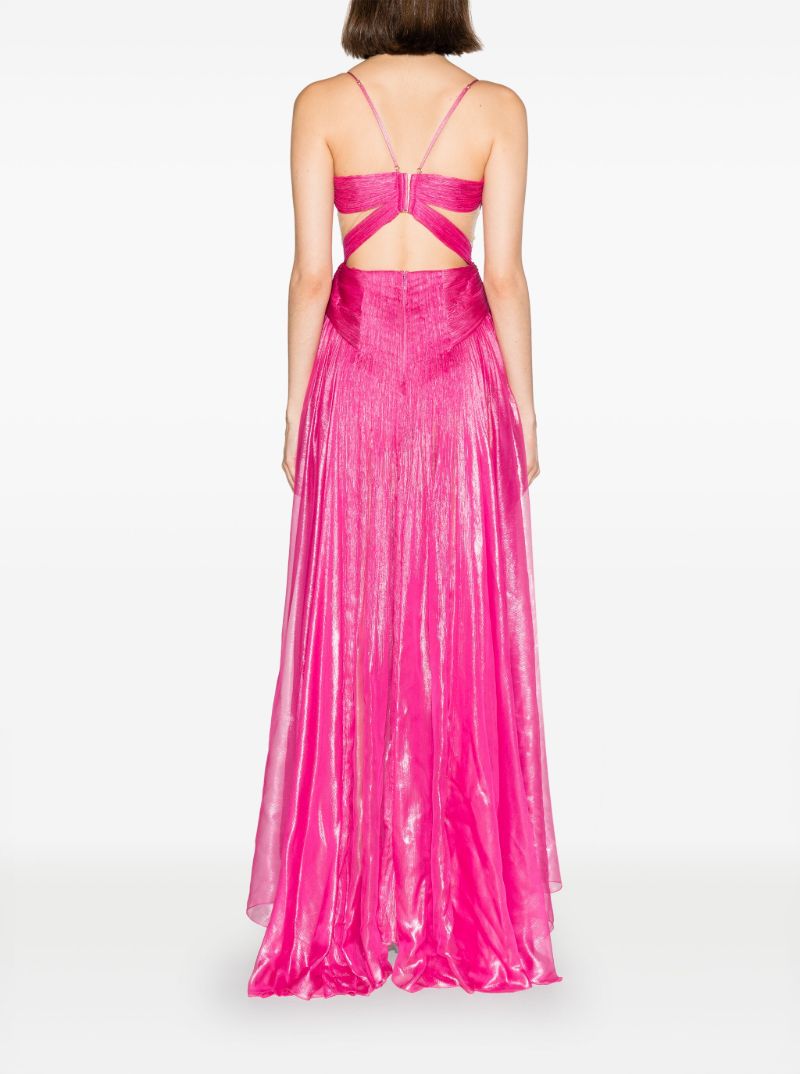 Pink Allar Silk Maxi Dress