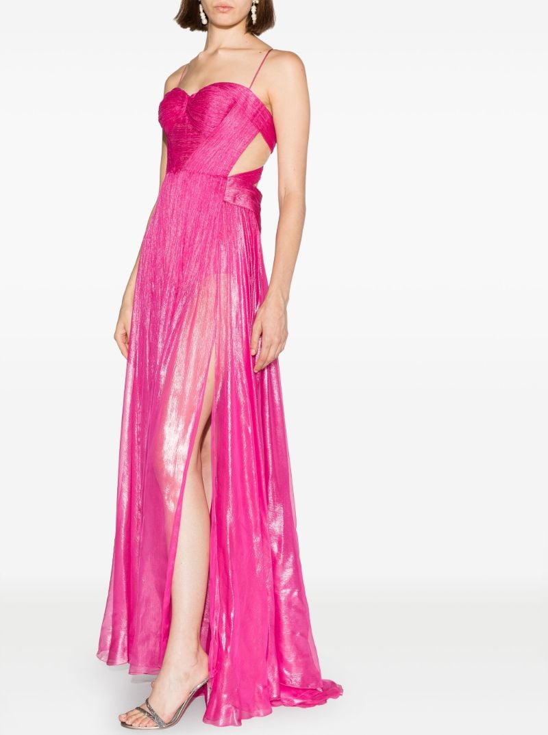 Pink Allar Silk Maxi Dress