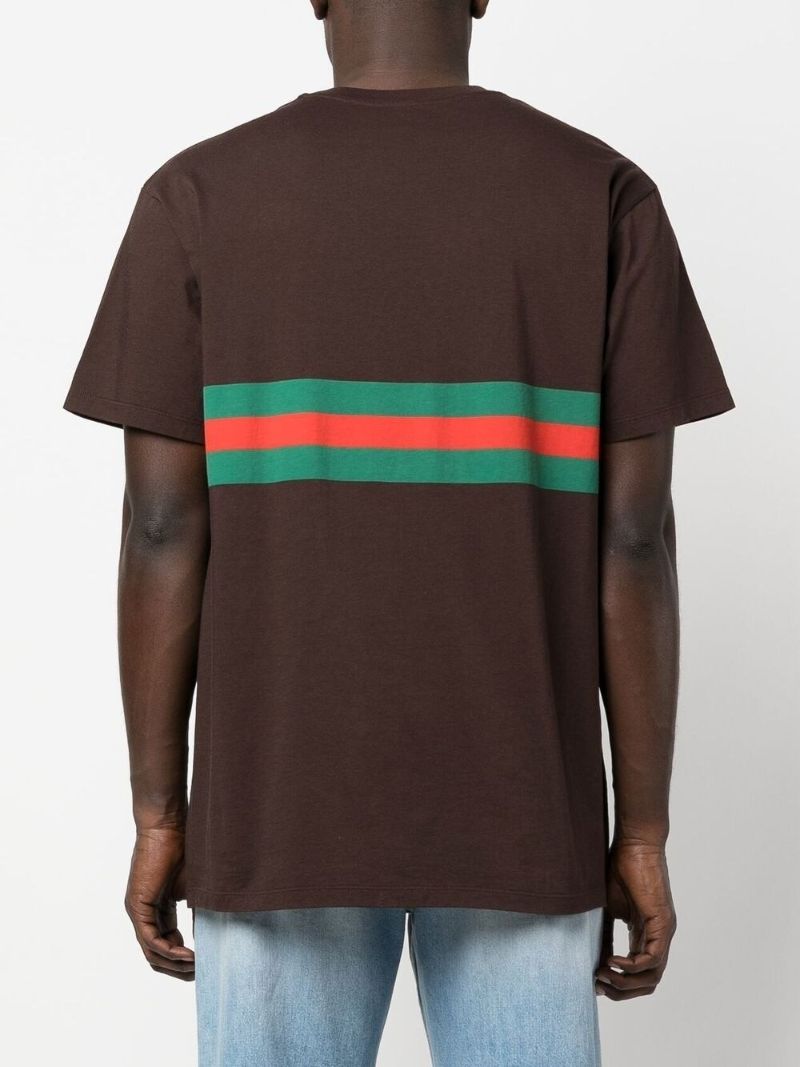 Brown Interlocking G Print Cotton T-shirt