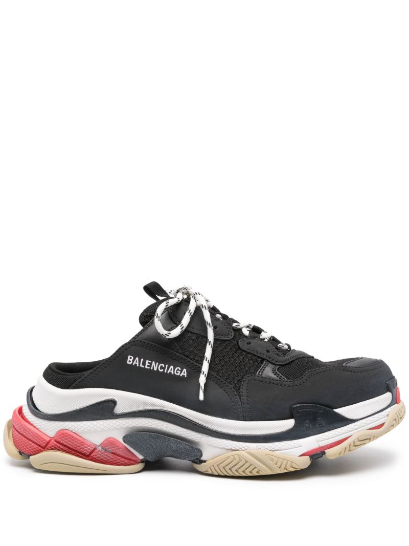 Black Triple S Mule Sneakers