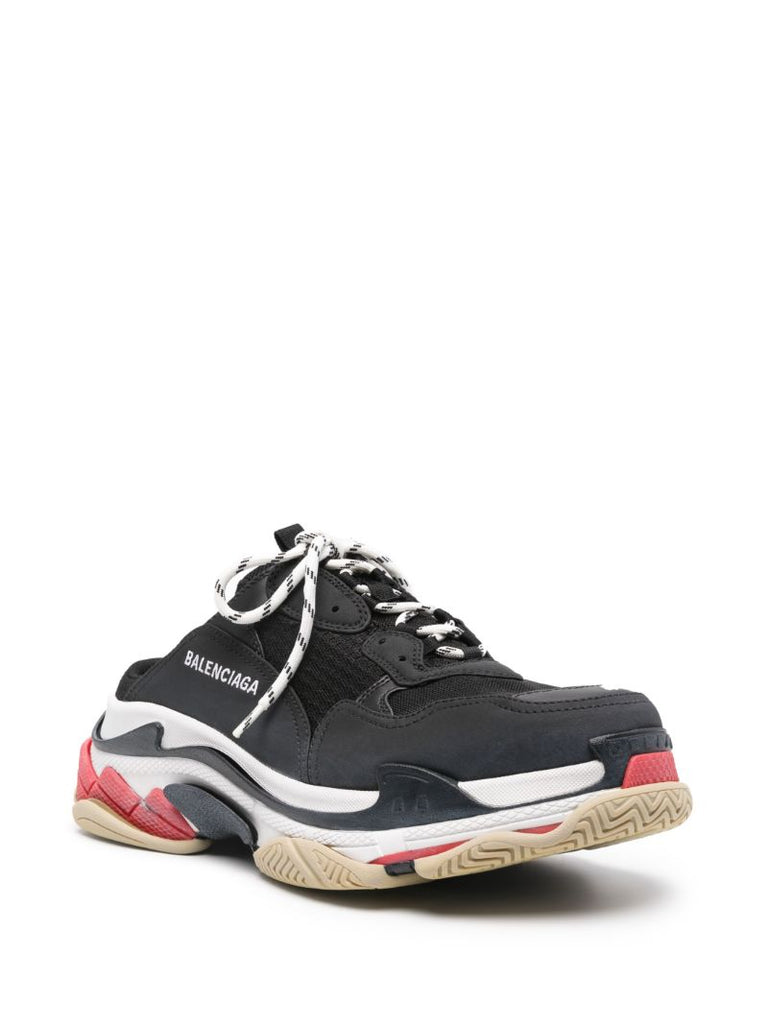 Black Triple S Mule Sneakers
