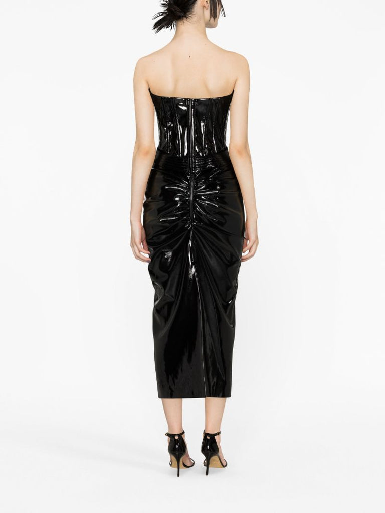 Black Ivey Faux-leather Skirt