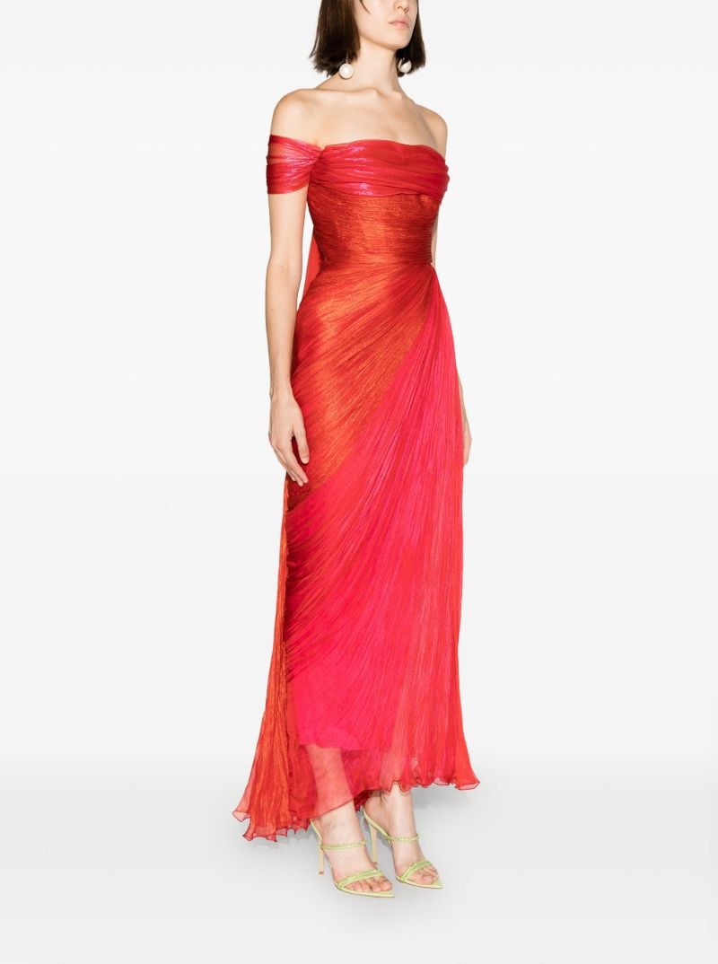 Red Audrey Strapless Midi Dress