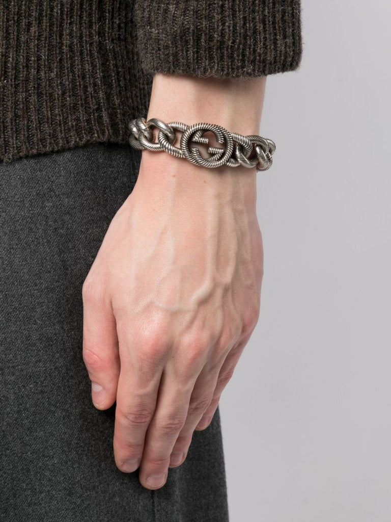 Silver-tone Interlocking G Bracelet