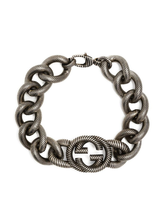 Silver-tone Interlocking G Bracelet