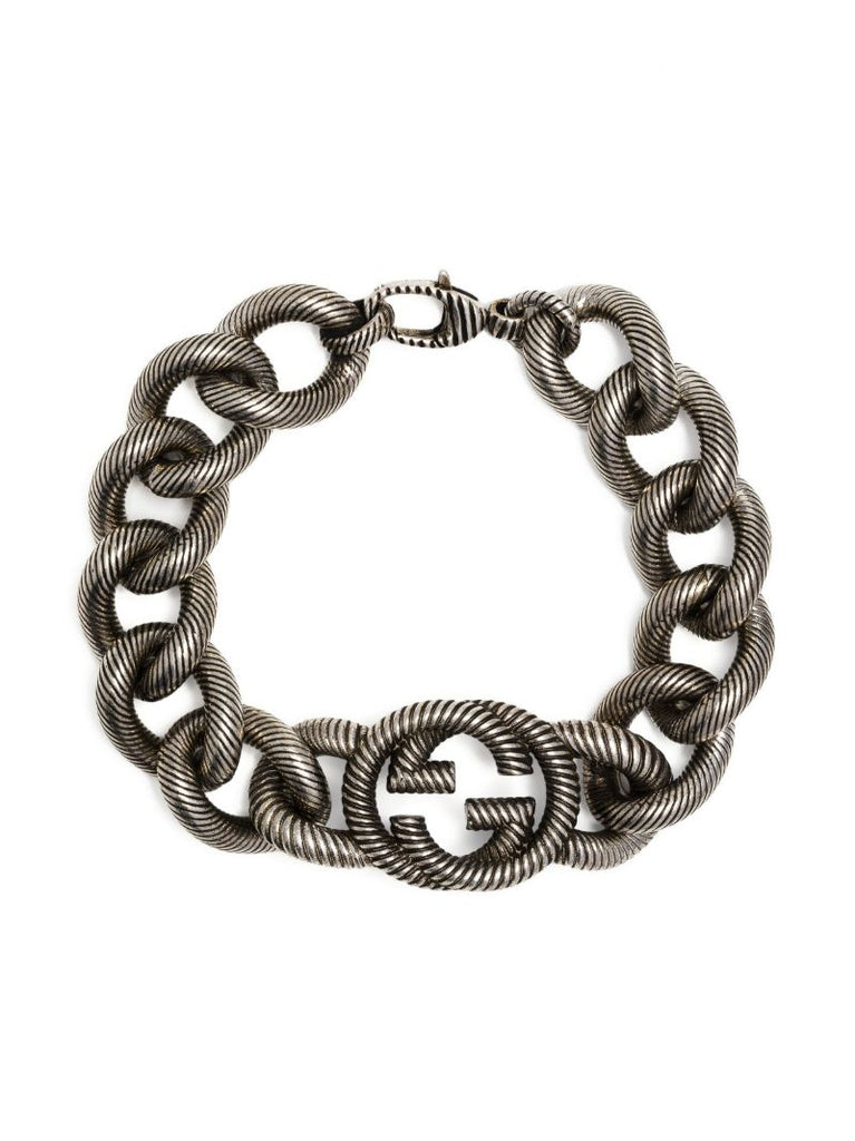 Silver-tone Interlocking G Bracelet
