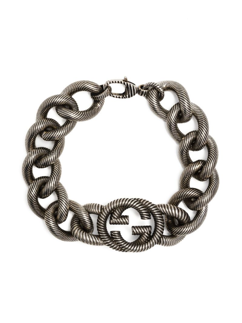 Silver-tone Interlocking G Bracelet