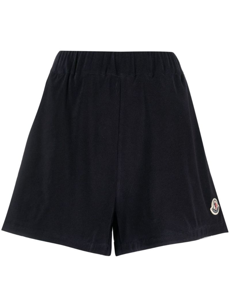 Blue Logo Patch Terrycloth Shorts