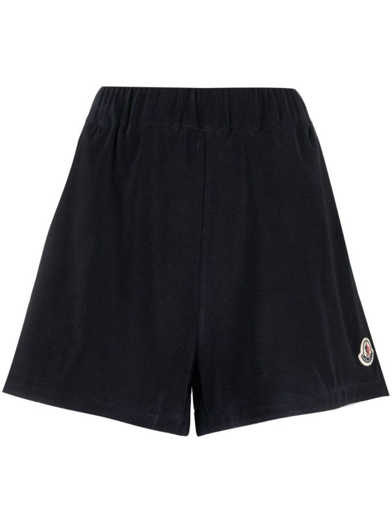 Blue Logo Patch Terrycloth Shorts