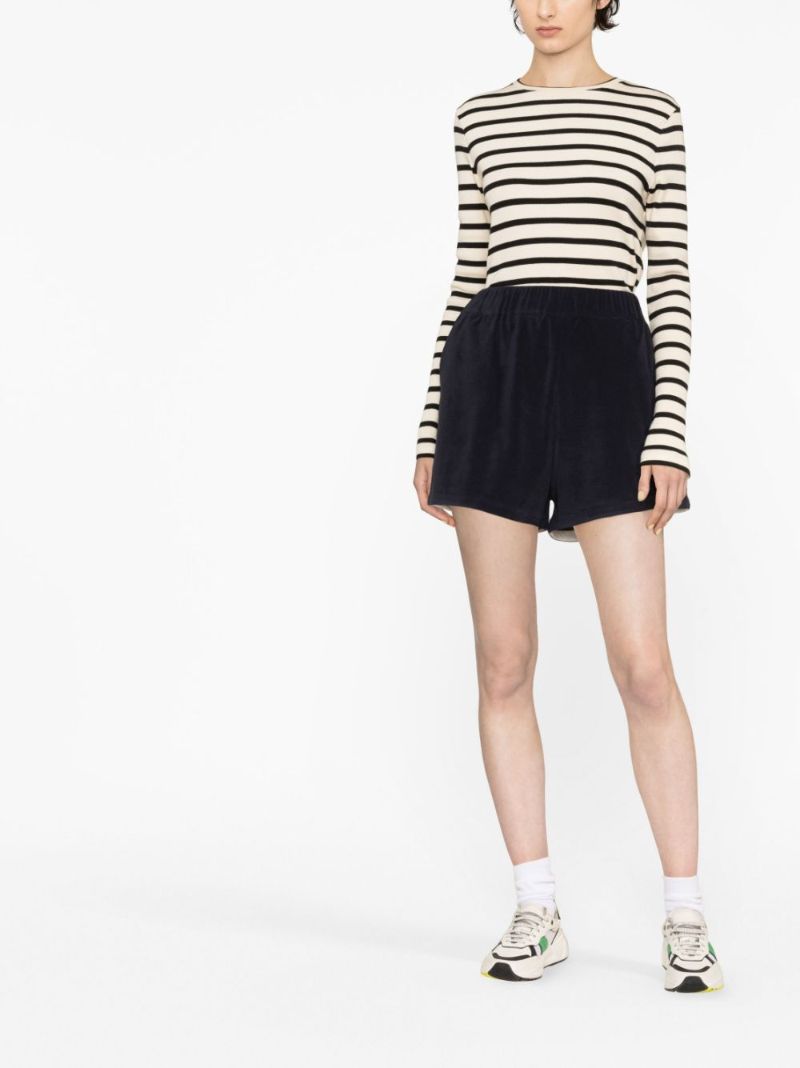 Blue Logo Patch Terrycloth Shorts
