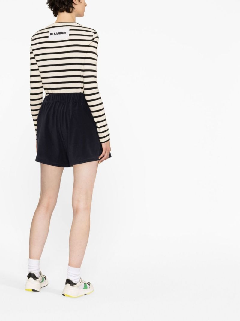 Blue Logo Patch Terrycloth Shorts