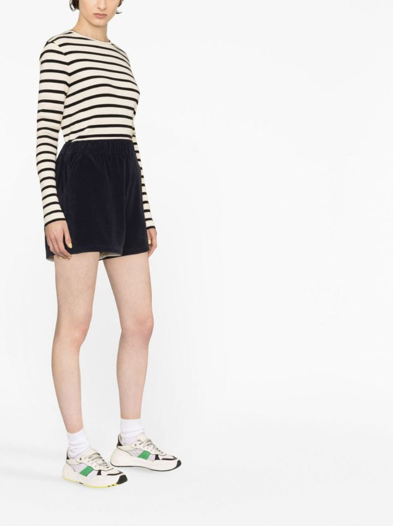 Blue Logo Patch Terrycloth Shorts