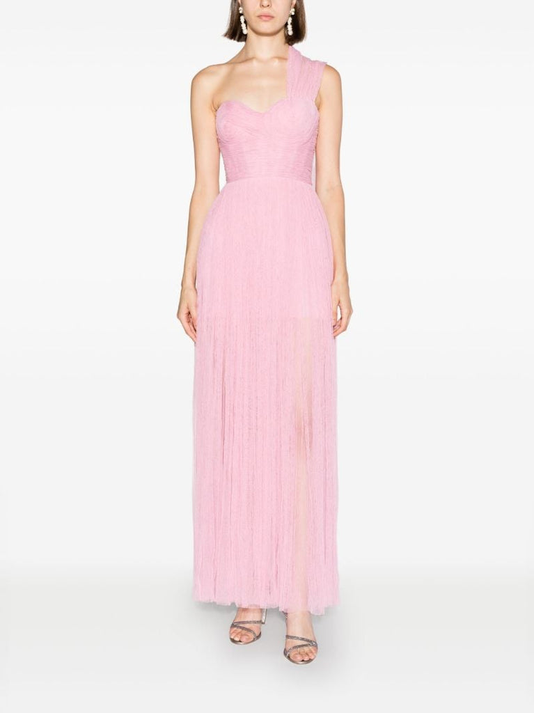 Pink One-shoulder Maxi Dress
